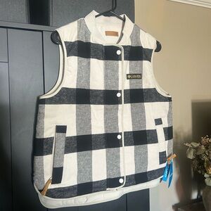 Columbia Kids Checkered Vest - Black and White (Brand New with Tags)